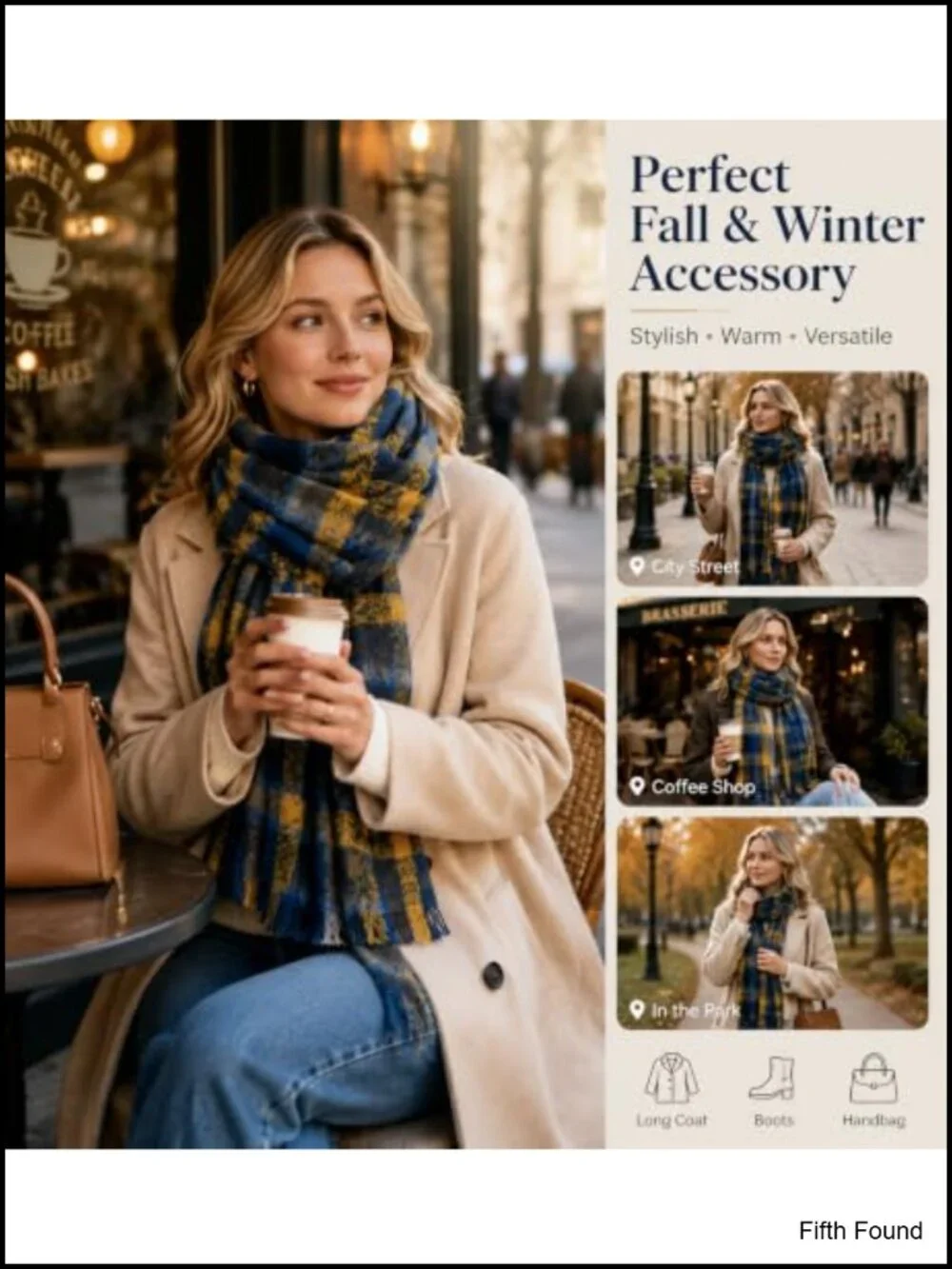Oversized Plaid Scarf 100% Polyester Winter Shawl Wrap Soft Tartan Blanket